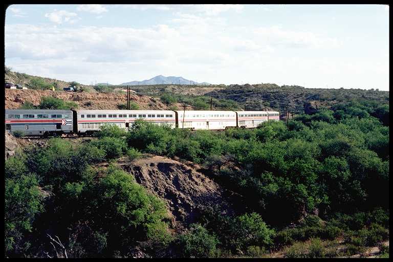 Amtrak Train in Davidson Canyon, East of Tucson