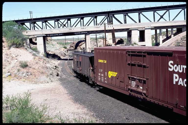 Freight Train on Lower Track of Crossover