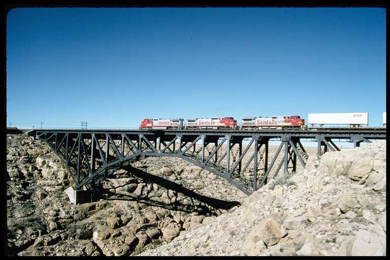 Bridge spanning Canyon Diablo.