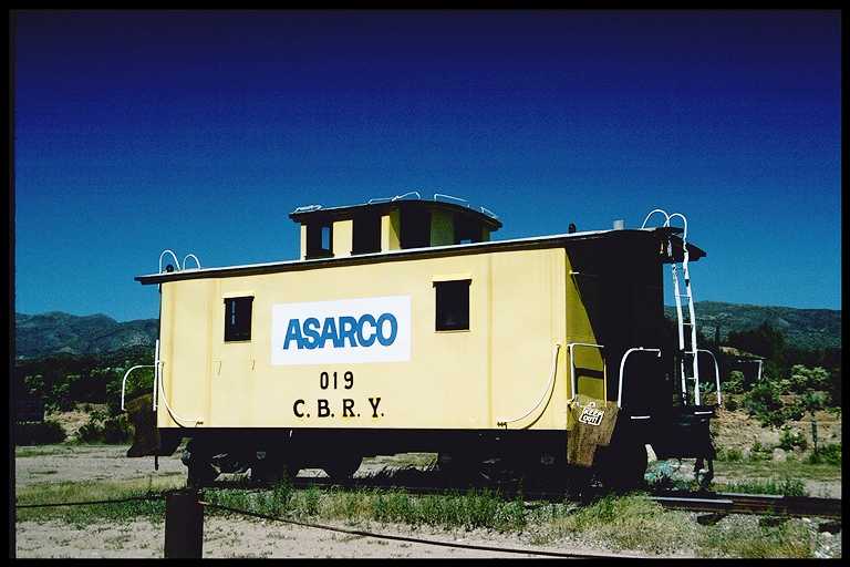 ASARCO caboose on display at Kearny, AZ.