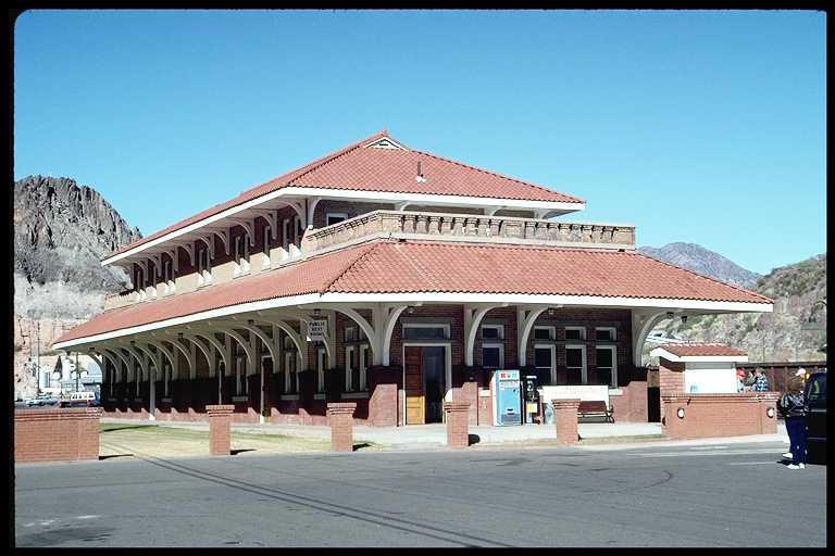 ex-Southern Pacific depot at Clifton.  Now a visitors center.