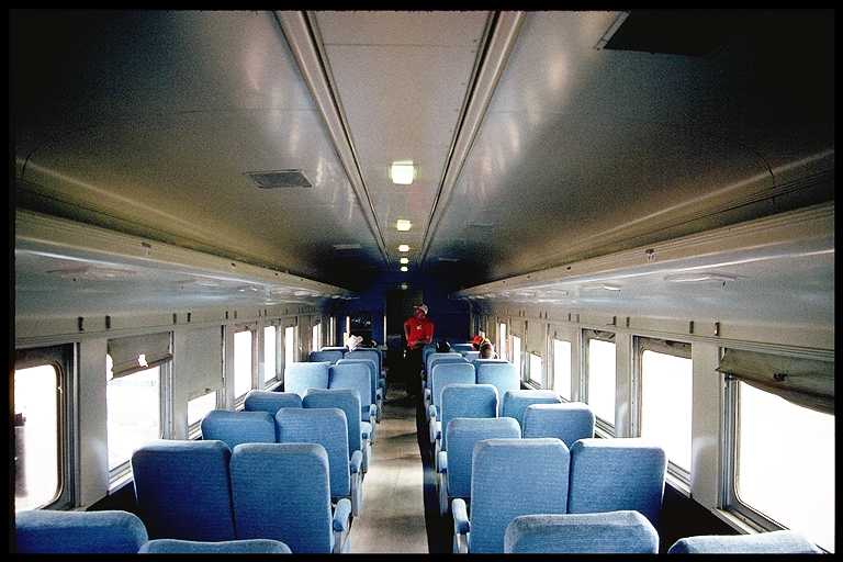 Interior view of ex-SF coach #2870.