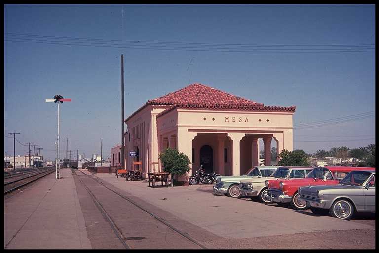 Southern Pacific passenger depot in Mesa, Arizona.