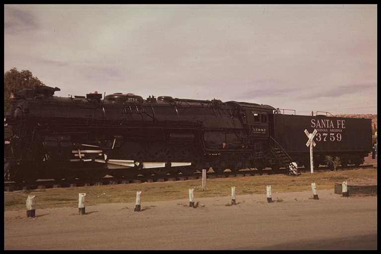 ex-SF locomotive #3759 on display at Kingman.