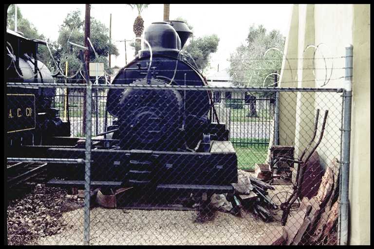 Arizona Museum 10th & Van Buren. Tombstone & Southern #1. Locomotive under Restoration by AZ Chapter NRHS.