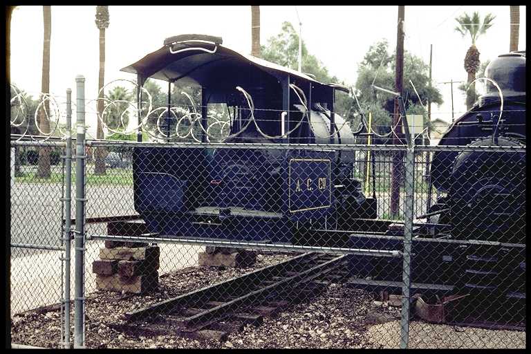 Arizona Museum 10th & Van Buren. Locomotive under restoration by AZ Chapter NRHS. Arizona Copper Co. #4