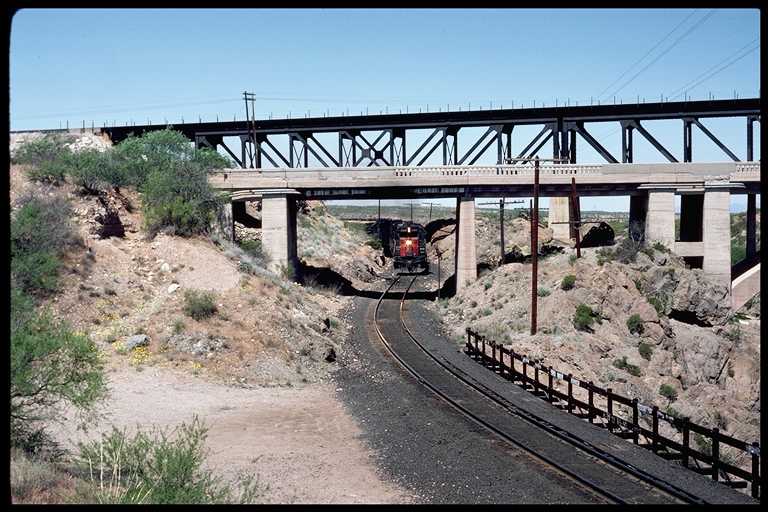 Freight Train on Lower Track of Crossover