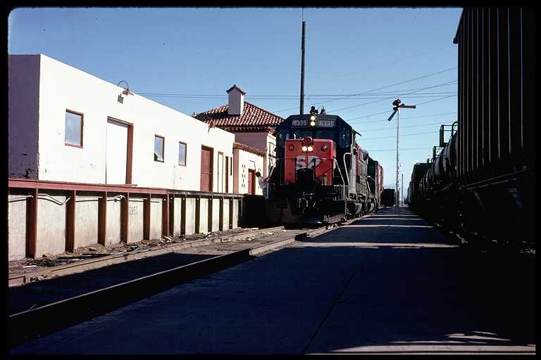 Locomotive #6335 Switching Cars at Mesa East Depot