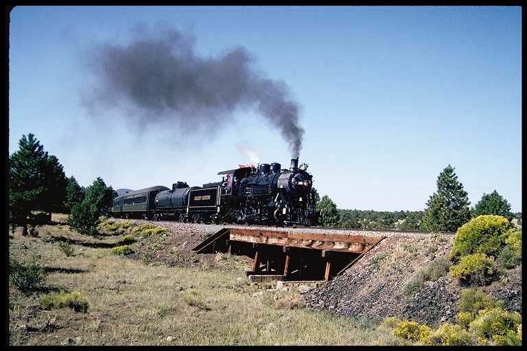 Grand Canyon Train Crossing Small Bridge Approx. 4 Miles North of Williams