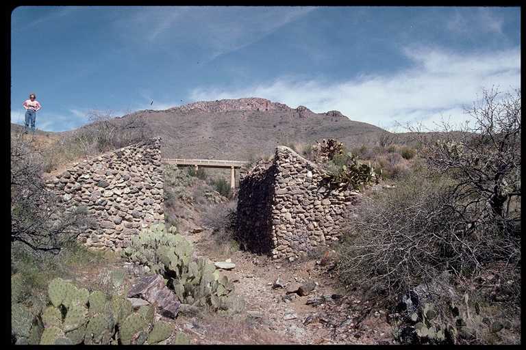 Bridge abutments on abandoned Bradshaw Mountain RR near Crown King.