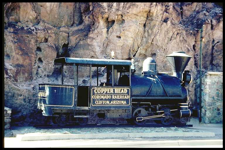 Steam locomotive on display at Clifton.